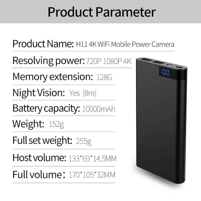 Camera Wifi Sạc Dự Phòng H11 11 camera wifi sac du phong h11 2